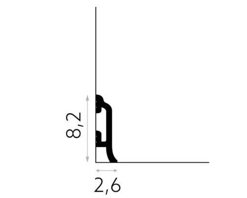 Первази за под бели MD8300 2
