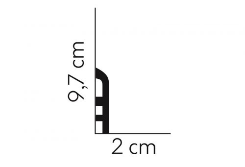 Первази за под бели MD355