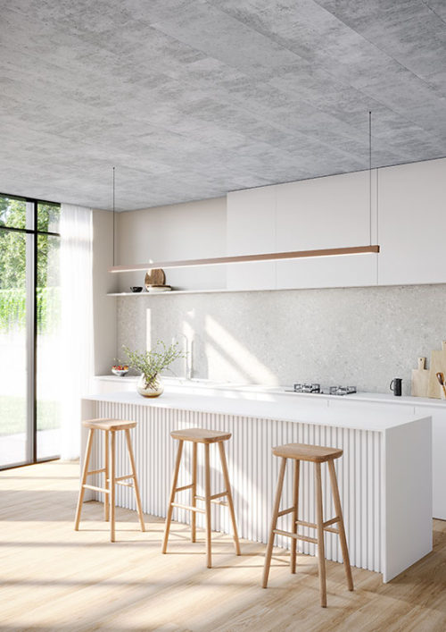 LATT бяла MDF ламперия интериор