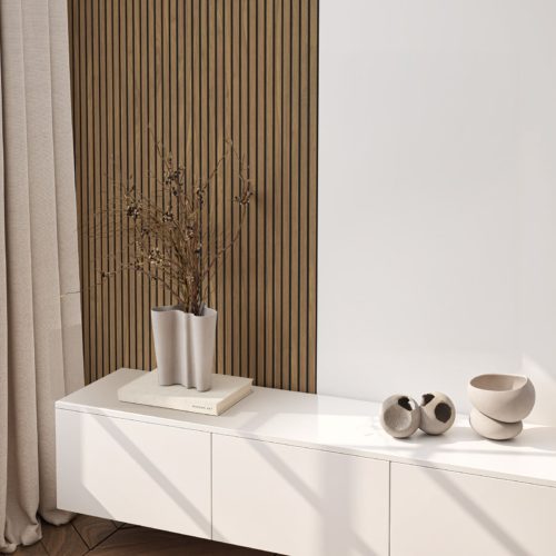 LATT warm walnut на черна основа MDF ламперия 30х277см 2