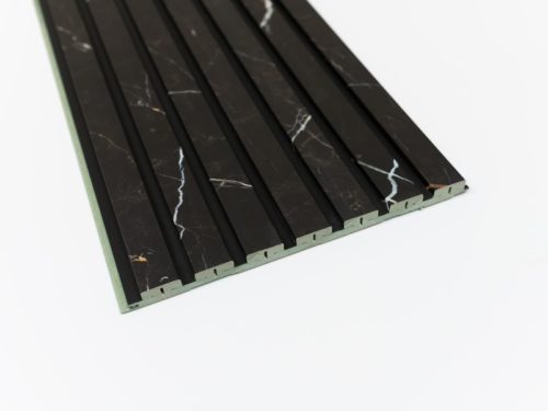 LATT Novo black marble на черна основа MDF ламперия