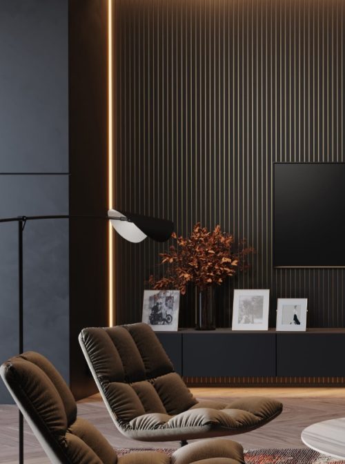 LATT matte black на бронз основа MDF ламперия 30х277см 22