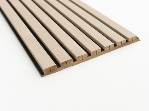 LATT vanilla oak на черна основа MDF ламперия 30х277см