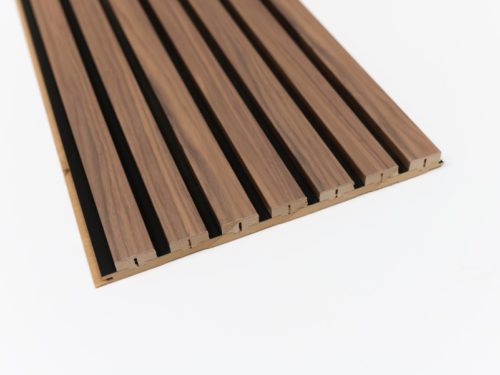 LATT warm walnut на черна основа MDF ламперия 30х277см