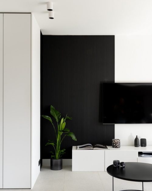 LATT WAVE matte black MDF ламперия 21.3х277см